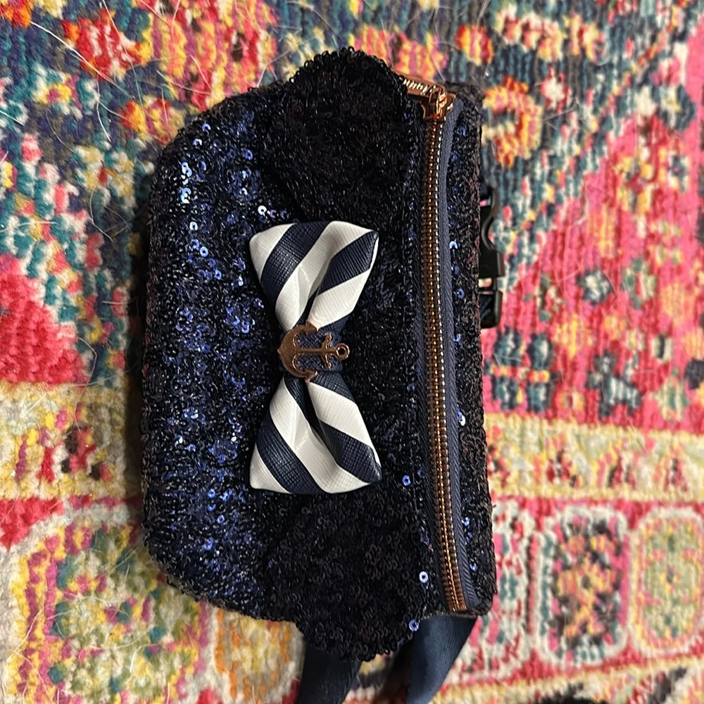 Disney Cruise Line Loungefly Minnie Mouse Blue Sequin Fanny Hip Pack